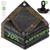FOTMISHU 70% shade cloth laid flat for even coverage and sun protection.