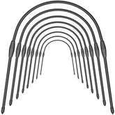 FOTMISHU 8pcs garden hoops arranged for a sturdy 19.6x19.6 cover.