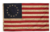 Founding Fathers Flags Betsy Ross embroidery close-up highlights premium stitching for outdoor display.