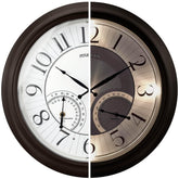 FOUNTAIN DESIGNS 18-inch outdoor clock front view with oil rubbed bronze finish for patios.