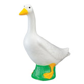 Fox Valley Traders Gaggleville porch goose statue enhances curb appeal on a sunny entry