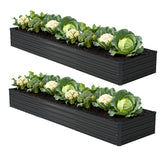 Foxlang galvanized raised garden bed side view demonstrates sturdy construction for vegetables and flowers.