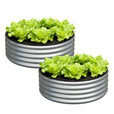 Foxlang 3x3x1ft round raised bed top view for vegetables