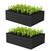Foxlang galvanized raised garden bed with quick assembly for balcony gardening