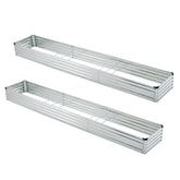 Foxlang galvanized raised garden bed 12x2x1ft, ideal for vegetables.