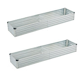 Foxlang galvanized raised garden bed, side view, deep planting depth for vegetables.