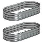 Foxlang oval raised garden bed 2-pack assembly in minutes for quick setup