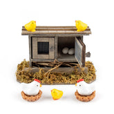 Framendino mini yellow chickens for desk display and playful decor