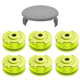FrauSonne weed wacker string showing Ryobi compatibility for versatile yard trimming.