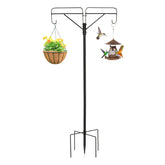 Frcctre double shepherds hook stands tall for outdoor use and bird feeders.