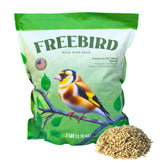 FREEBIRD no-mess seed bag front view for clean yard feeding