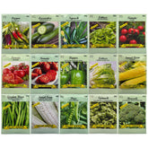 Freedom Farms 15-pack seed packaging for organized home garden planning.