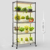FREELICHT plant shelf with grow light, 5-tier design for space-efficient indoor gardening.
