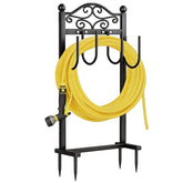 Freexployer garden hose holder base stability supports neat yard storage.