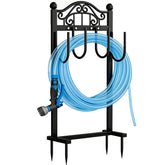 Freexployer garden hose holder with quad-anchor base offering stable hose storage.