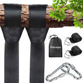 Frocopo tree swing kit in use on a sturdy branch, providing secure, smooth swings.