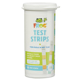 FROG test strips bottle with quick readings for pool and hot tub balance.