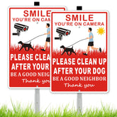 Frohllia dog sign red with stake improves yard visibility and deters leaving messes.