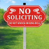 Frohllia no soliciting sign on house front view improves privacy and clear communication.