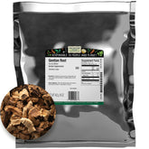 Frontier Co-op Gentian Root, cut and sifted, ideal for bold herbal blends.