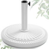 FRUITEAM sunflower-pattern 23-lb round base for patio stability.