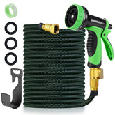 FrutPunch garden hose 50ft with aluminum ends for leak-free connections and lasting durability.