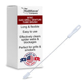 FryOilSaver Co venturi-tube-brush clears spider webs for better gas flow and safer grilling