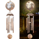 FSVGYY solar angel wind chimes outdoors create serene ambient light and gentle sound