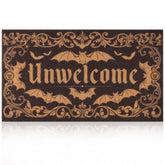 Fttoyoly Gothic Bat Doormat front door with dramatic bat motif helps greet guests and reduce dirt.