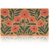 Fttoyoly spring door mat with California poppies greets guests at the front door for a cheerful entrance.