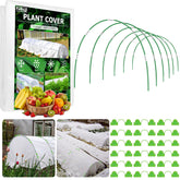 FuBegi garden hoops assembled on a raised bed for winter protection.