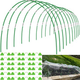 FuBegi 60pc garden hoops for raised beds forming a protective tunnel over vegetables