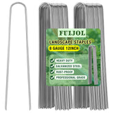 FUIJOL 8-gauge landscape staples 12-inch pack of 15 for deep ground anchoring