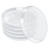 FUIJOL 4-inch clear plant saucer top view catching water efficiently