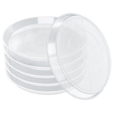 FUIJOL clear plant saucer top view captures excess water to protect surfaces.
