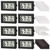 Fuitnerd hygrometer with front-frame adhesive for Mason jars, clear humidity view