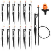 FulaiErgd 180-degree spray emitter on stake for garden coverage.