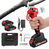 Fullyea electric pruning shears showing a 1.4-inch cutting capability for precise pruning.