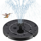 Fulsren Solar Fountain with birdbath nozzle variety for dynamic water display.