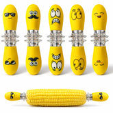 Fumiko Fun Faces corn holders showcase playful design for a crowd-pleasing corn on the cob