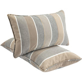 FUNHOME outdoor lumbar pillow 12x20 gray stripe for cozy patio seating