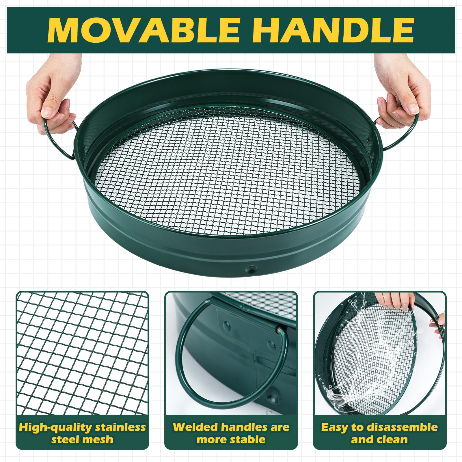 Funnymoom sifter built from galvanized steel for durability