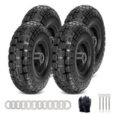 FunPaxido 10-inch solid rubber dolly tires offer durable puncture-free performance for carts