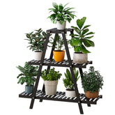 Furshus bamboo plant stand shows a 3-tier indoor-outdoor display for multiple pots
