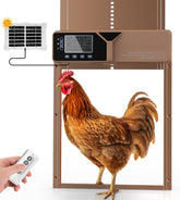Fursnob Upgraded Large Automatic Chicken Coop Door solar-powered setup for reliable poultry access.
