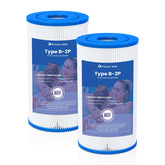 Future Way 2-pack Type B filter cartridge front view, ready for easy maintenance.