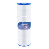 Future Way CC200 cartridge front view emphasizes snug, compatible fit for pool filters.