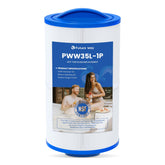 Future Way PWW35L spa filter exterior shows a durable pleated design for debris capture