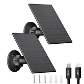 Futurezen 2W solar panel compatibility for cameras using Micro USB or Type-C ports.