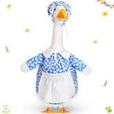 FuWeave daisy goose costume on lawn statue boosts curb appeal
